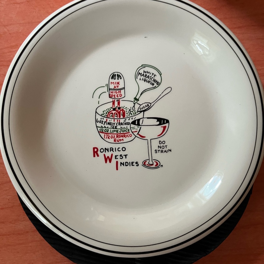 New set of 6 William Sonoma cocktail recipe plates in box - Picture 11 of 12
